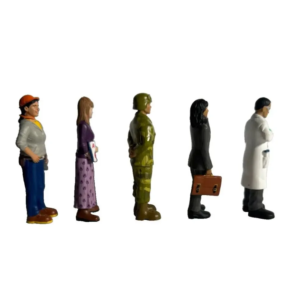 Lakeshore Learning Community Helpers Career People Figures 5 Pc Teacher Soldier